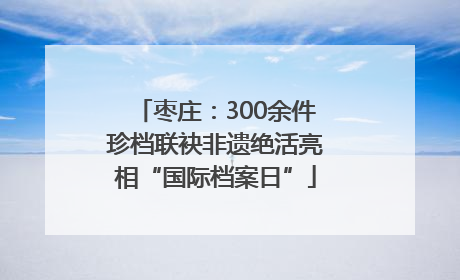枣庄：300余件珍档联袂非遗绝活亮相“国际档案日”