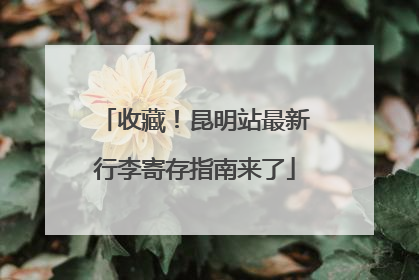 收藏！昆明站最新行李寄存指南来了