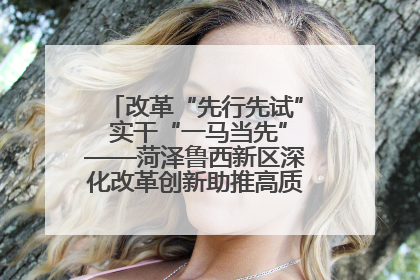 改革“先行先试” 实干“一马当先”——菏泽鲁西新区深化改革创新助推高质量发展纪实