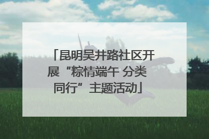 昆明吴井路社区开展“粽情端午 分类同行”主题活动