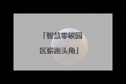 智慧零碳园区崭露头角
