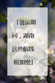 暑运期间，湖南这些航线将加密