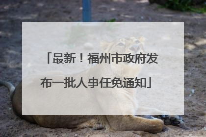 最新！福州市政府发布一批人事任免通知