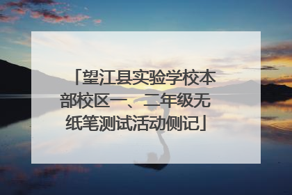 望江县实验学校本部校区一、二年级无纸笔测试活动侧记