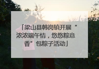 梁山县韩岗镇开展“浓浓端午情，悠悠粽意香”包粽子活动