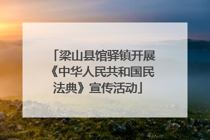 梁山县馆驿镇开展《中华人民共和国民法典》宣传活动