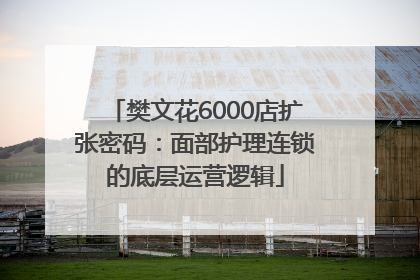 樊文花6000店扩张密码：面部护理连锁的底层运营逻辑