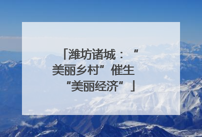 潍坊诸城：“美丽乡村”催生“美丽经济”