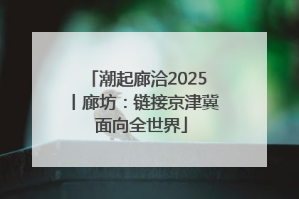 潮起廊洽2025丨廊坊：链接京津冀 面向全世界