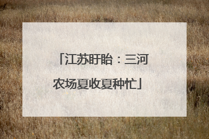江苏盱眙：三河农场夏收夏种忙