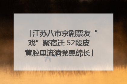 江苏八市京剧票友“戏”聚宿迁 52段皮黄腔里流淌党恩绵长