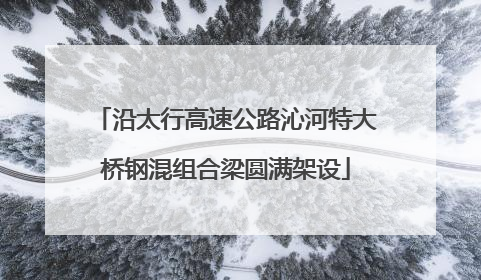 沿太行高速公路沁河特大桥钢混组合梁圆满架设