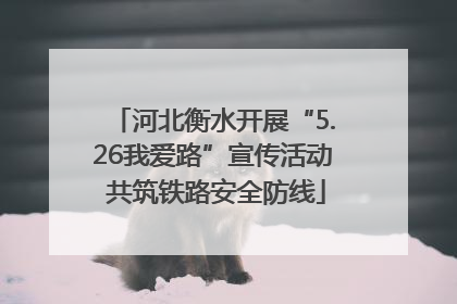 河北衡水开展“5.26我爱路”宣传活动 共筑铁路安全防线