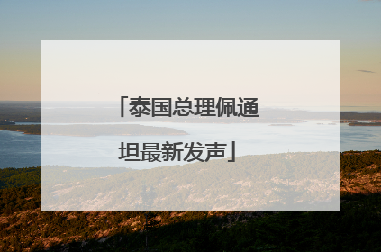 泰国总理佩通坦最新发声