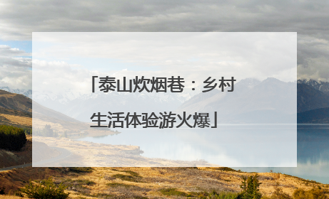 泰山炊烟巷：乡村生活体验游火爆