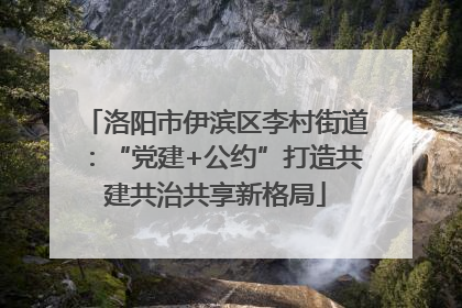 洛阳市伊滨区李村街道：“党建+公约”打造共建共治共享新格局