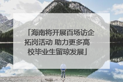 海南将开展百场访企拓岗活动 助力更多高校毕业生留琼发展