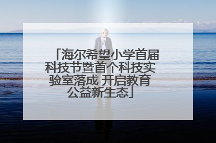 海尔希望小学首届科技节暨首个科技实验室落成 开启教育公益新生态