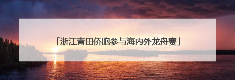 浙江青田侨胞参与海内外龙舟赛
