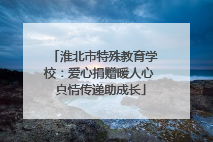 淮北市特殊教育学校：爱心捐赠暖人心 真情传递助成长
