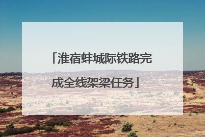 淮宿蚌城际铁路完成全线架梁任务