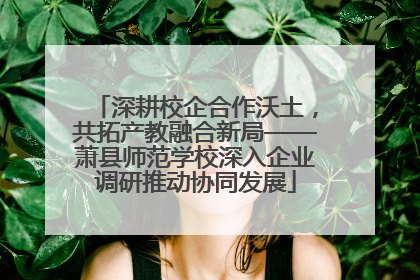 深耕校企合作沃土，共拓产教融合新局——萧县师范学校深入企业调研推动协同发展