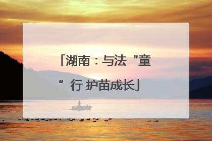 湖南：与法“童”行 护苗成长