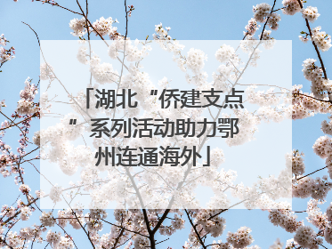 湖北“侨建支点”系列活动助力鄂州连通海外
