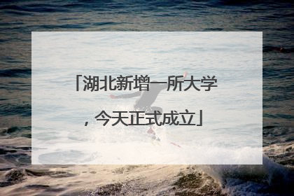 湖北新增一所大学，今天正式成立