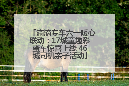 滴滴专车六一暖心联动：17城童趣彩蛋车惊喜上线 46城司机亲子活动