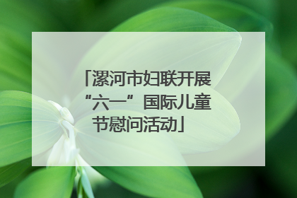 漯河市妇联开展“六一”国际儿童节慰问活动