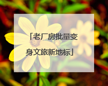 老厂房批量变身文旅新地标