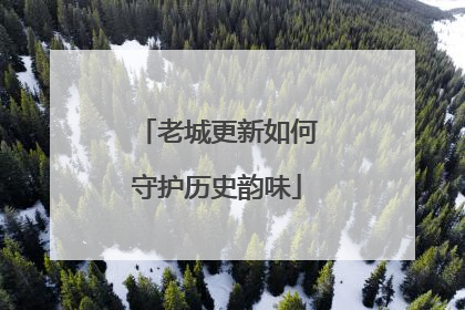 老城更新如何守护历史韵味