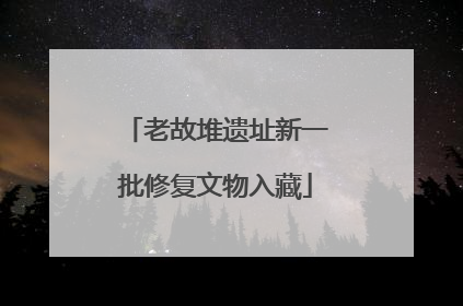老故堆遗址新一批修复文物入藏