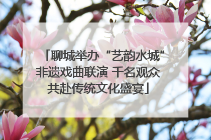 聊城举办“艺韵水城”非遗戏曲联演 千名观众共赴传统文化盛宴