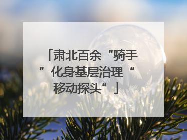肃北百余“骑手”化身基层治理“移动探头”