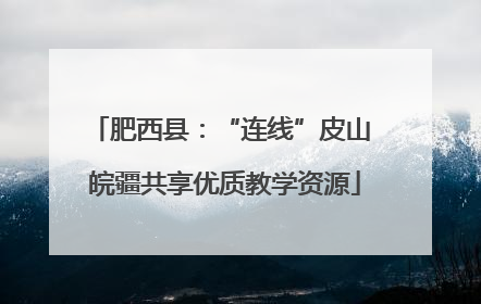肥西县：“连线”皮山 皖疆共享优质教学资源
