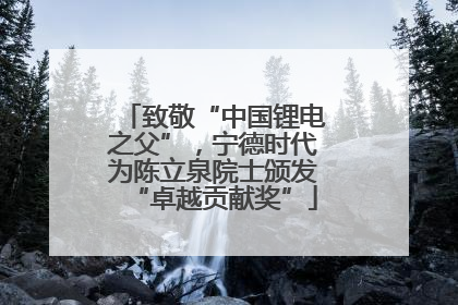 致敬“中国锂电之父”，宁德时代为陈立泉院士颁发“卓越贡献奖”