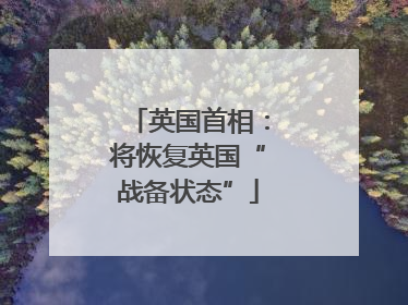 英国首相：将恢复英国“战备状态”