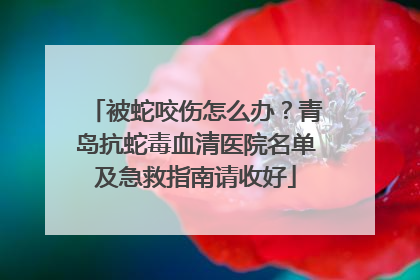 被蛇咬伤怎么办？青岛抗蛇毒血清医院名单及急救指南请收好