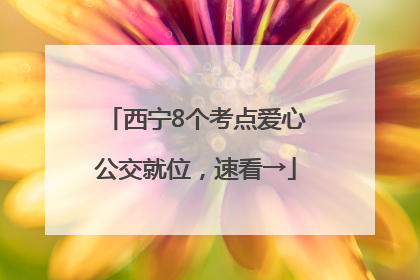 西宁8个考点爱心公交就位，速看→