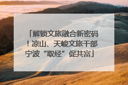 解锁文旅融合新密码！凉山、天峻文旅干部宁波“取经”促共富