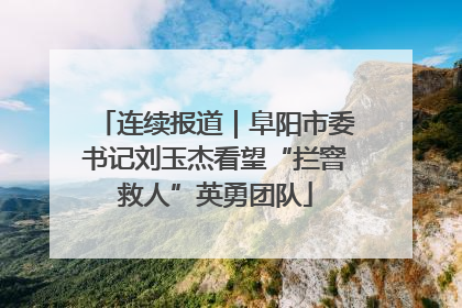 连续报道｜阜阳市委书记刘玉杰看望“拦窨救人”英勇团队
