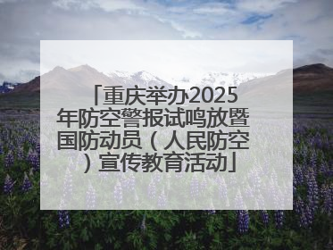 重庆举办2025年防空警报试鸣放暨国防动员（人民防空）宣传教育活动