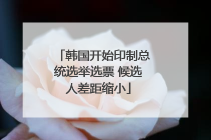 韩国开始印制总统选举选票 候选人差距缩小