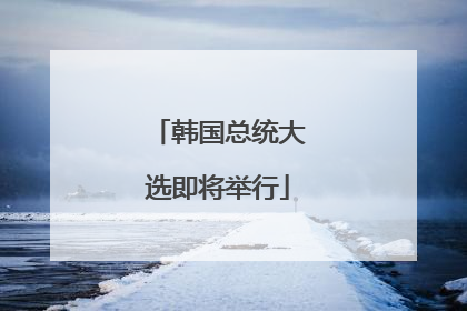 韩国总统大选即将举行