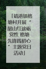 靖港镇格塘村开展“韶山红途砺党性 格塘先锋践初心”主题党日活动