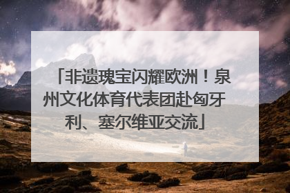 非遗瑰宝闪耀欧洲！泉州文化体育代表团赴匈牙利、塞尔维亚交流