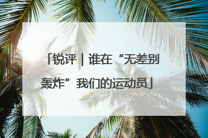 锐评｜谁在“无差别轰炸”我们的运动员