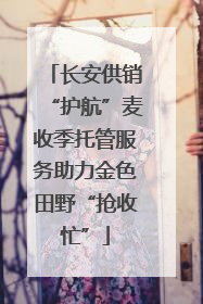 长安供销“护航”麦收季托管服务助力金色田野“抢收忙”
